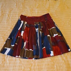 Sunny Leigh Red and Blue A-Line Skirt